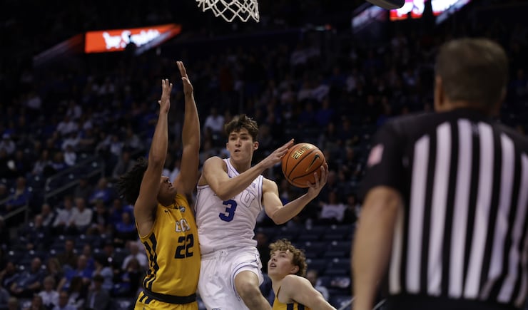 Cougar fans pack the Marriott Center for the BYU basketball preseason exhibition